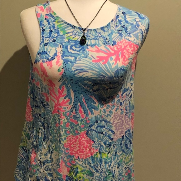 Lilly Pulitzer Tops - Lily Pulitzer Floral Paisley Tank Sz small